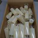 36 PCS Ivory White Pillar Candles with Glass Candle Holders Clear Hurricane Candle Holders Glass Cylinder Vases for Centerpieces Wedding Party, Event, Home Office (18 Candles+18 Candle Hoders)