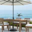 Helios&Hestia 42 lb Heavy Duty Round Resin Outdoor Umbrella Stand Base Weight for Patio Market Table Umbrella, Black