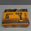 Cordless Drill Set/Driver, 20V Electric Power Drill With Battery And Charger, 40N Torque, 20+1 Settings, 2 Batteries,3/8-Inch Keyless Chuck, Driver Bits Kit, LED Light (Yellow Model - Includes 2 Batteries)