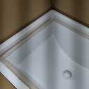Undermount Bathroom Sink Rectangle, Hugsleek Interior Bowl Size 16 x 12 inch White Porcelain Ceramic Vessel Sink Under Counter Exterior Size 18x14in Rectangular Bath Sink Basin Lavatory Fireclay
