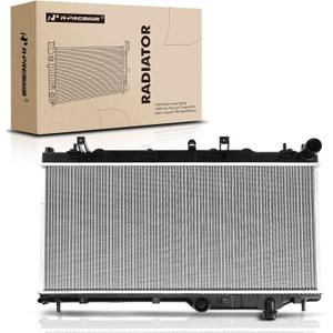 A-Premium Engine Coolant Radiator Assembly Compatible with Subaru Impreza 2008 2009 2010 2011 2012 2013 2014 H4 2.5L Turbocharged, Manual Transmission, Replace# 45119FG010