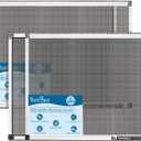 Expandable Window Screen, 2 Pack Adjustable Window Screen(18" H x 25" - 49" W) - Large Replacement Window Screens with Frame, Durable Replacement Screen for Window
