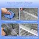 Lineshading 2 Pcs Glass Shower Door Seal Strip with Drip Rail for 1/4"(6mm) Glass, Length 27.5"/0.7m, Frameless Glassdoor Sweep Stop Shower Leaking
