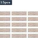 Lahome Carpet Stair Treads Non Slip Backing, 15 Pack 8" X 30" Stair Treads for Wooden Steps Indoor, Soft Washable Stairway Stair Runners Oriental Staircase Rugs for Kids Pets Elders(15pc, Beige)