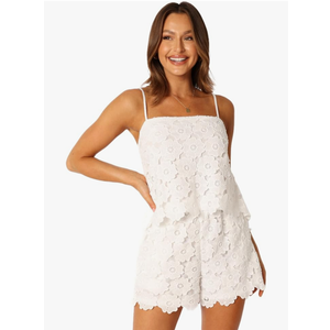 Petal & Pup womens Violet Short Set Size L, Top Only