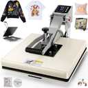 AKEYDIY Heat Press 15x15, Digital Shirt Press Heat Up Fast & Even, Pro Pull Out Heat Press Lower Platen Slide Out Heat Transfer Sublimation Heat Press Machine for Tshirts, Pillow, Pad, Bag, Gold