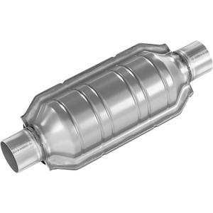 ASOPARTS 2.5" Universal Catalytic Converter, 2.5" Inlet/Outle Cat Converter with Heat Shield and O2 Port