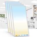 AIKVSXER 4 Pack 2x4 LED Flat Panel Light - Selectable 5 CCT 3000K-6500K & 5 Wattage 30-70W 7700Lm 0-10V Dimmable 2 x 4 led Drop Ceiling Light Fixture 120-277V for Commercial and Home