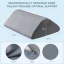 Knee Wedge Pillow 6.3'' for Post-Surgery Recovery-Leg Elevation Support for Sleep Position, Alleviating Lower Back & Hip Pain Enhancing Circulation in Ankles Legs Triangle Pillow with Removable Cover