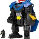 Fisher-Price Imaginext DC Super Friends, Batman Flight Mech with Lights, Sounds Motion & 3-inch Action Figure, 14.5-inch Toy Includes Launcher & Discs