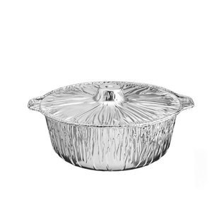  Disposable Aluminum Pot with Lid Small Foil Cookware, 24pieces