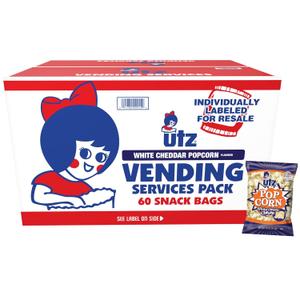 Utz Popcorn, White Cheddar  .75 oz. Bags (60 Count)  Baked with Real Cheese, Tasty Individual Snacks to Go, Cholesterol Free, Trans-Fat Free, Gluten Free Snacks (15 Ounce (Pack of 3))