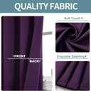 ChrisDowa Blackout Curtains 80 Inches Long 2 Panels Set for Living Room, Grommet Thermal Insulated Room Darkening Curtains for Bedroom (Royal Purple, 52 x 80 Inch)