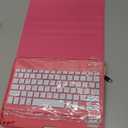 CHEEOKUO Folio Keyboard Case for iPad (A16) 11th Generation 11 Inch (2025), iPad 10th Generation 10.9 Inch (2022), Wireless Detachable Keyboard, 7-Color Backlight, Pencil Holder (Pink)