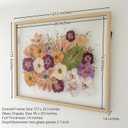 16x20 Floating Frame Double Real Glass Frames 12x16 Natural Oak Wood Floating Picture Frames For Flower Bouquet 16x20 Floater Shadowboz Frame