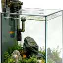Nano Aquarium Kit, 2.1 Gallon Rimless Glass Fish Tank