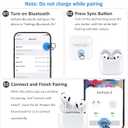 Wireless Charging Case Compatible with AirPods 4, Replacement Case for AirPods 4, Bluetooth Pairing Sync Button, Includes Gray Microfiber Cleaning Cloth, Earbuds Not Included (USB-C Port)