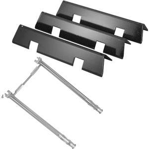 7635 Flavorizer Bars and 69785 Grill Burner Replacement Parts for Weber GS4 Spirit II & I E/S-210 E/S-220,15.3'' Flavorizer Bars and Burner Tube Kit for Weber Spirit 200 Part with Front Control
