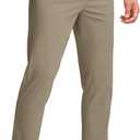 Obla Men's Golf Pants - 30"/32"/34" Slim Fit Stretch Lightweight with 5 Pockets Casual Travel Dress Work Pants for Men (Brown)