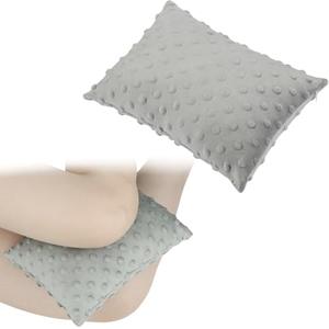 Soft Knee Pillow Leg Pillows 11" x 7.8" Small Hip Support Pillows Between Legs for Side Sleepers Sciatica Joints Pain Relief Machine Washable Post Surgery Cushion Gifts, Minky Dot Light Gray