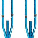 Air-Crutch Lightweight Walking Crutch, Adult Crutches for Walking with Comfortable Underarm Pads and Ergonomic Grips, Adjustable Height 4'7"-6'7", 300 lb Capacity, Blue