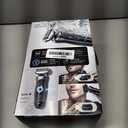 Braun Electric Shaver for Men, Series 7 7185cc, Waterproof, Wet & Dry Shave, Shaving Kit with SmartCare Center and Beard Trimmer, 3 Shave Modes, 60 Minute Battery Runtime, 10 Piece Set (Grey)