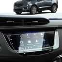 BIXUAN Tempered Glass Screen Protector for 2017-2025 Cadillac XT5 XT6 Luxury/Premium/Sport Accessories Navigation 8 Inch Touch Screen Protection Against Scratches and Fingerprints