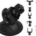 TiToeKi Dash Cam Suction Mount with 15+ Swivel Ball Adapters Compatible with Rexing V1, UGSHD, Falcon F170, KDLINKS, Vantrue, APEMAN, Z-Edge, Roav, Old Shark, YI, Peztio, UGSHD and Most Dash Cameras