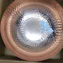 Creative Co-Op Round Hammered Metal Bowl, Copper Finish, 14"L x 14"W x 4.5"H