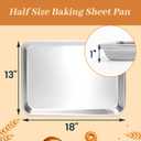 6 Pack Half Size Baking Sheet Pans, Aluminum Commercial Cookie Sheets Non-Stick, 18"x13"
