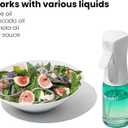 Mistifi Olive Oil Sprayer for Cooking, 150ml Glass Oil Sprayer Bottle, Fine Mist Spray for Air Fryer, Nonstick Frying, BBQ, Salad, Refillable & Leakproof Dispenser (Light Protection PS640)