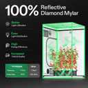 VIVOSUN S448 4x4 Grow Tent, 48"x48"x80" High Reflective Mylar Grow Tents with Observation Window and Floor Tray for Hydroponics Indoor Plant Tents for VS4000/VSF4300