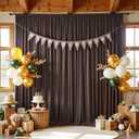 10ftx12ft Brown Backdrop Curtains for Wedding-Wrinkle Free Backdrops Curtain Drapes Fabric Decorations Photo Back Drop Cloth for Baby Shower Photography Stage Reception 2Panels 12ft(H) x 5ft(W)