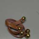 Leather Dog Doorbells for Door Knob, Adjustable Brass Potty Training Bells for Puppy to Go Outside, Easy Dog Door Bell for Potty Training