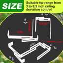 2 x Leinuosen 4 Pcs Adjustable Window Boxes Brackets Planter Box Bracket Heavy Duty Deck Railing Hanging Flower Stand for Windowsill Garden Fence Balcony (White)