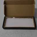 Bathroom Tray for Counter Top Organizer  Oak Wood Vanity Tray with Metal Frame for Dresser, Kitchen, Nightstand  Gold & White Decorative Storage (11" x 4.5" x 1.5")