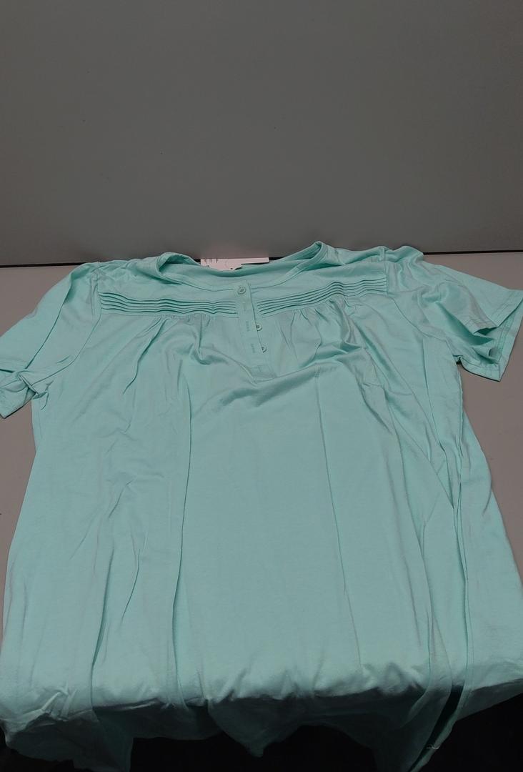 Ficoribety Nightgowns for Women Soft Cotton Night Gowns Women Sleepwear with Pockets, Green, XX-Large