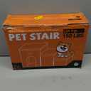 Zerbuger Dog Stairs with Condo 18" H, 3-Step Wider Dog Steps for High Beds Couch, Folding Storage Pet Stairs Gift for Small/Medium/Large Old Dogs Cats, Ramp for Climbing Car Up to 200 lbs, Beige