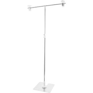 Abaodam Mini Backdrop Stand Adjustable T Shape Background Frame for Photography Food and Small Product Shoots Compact Stainless Steel Design