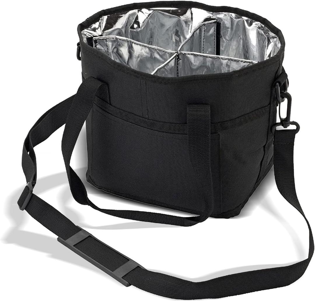 Drink Carrier Bag, 4 Compartment Drink Bag with Adjustable Strap, 2026 Upgraded Drink Carrier Tote Bag for Family Size