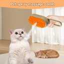 4 in 1 Cat Steam Brush for Shedding, Rechargeable Pet Groomer Brush with Steam, Multifunctional Anti-Static Hair Removal Comb for Cats and Dogs, Used for Massage, Cleaning, Shedding & Combing (White)