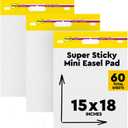 Post-it Self-Stick Mini Easel Pad, 15 in x 18 in, 20 Sheets/Pad, 3 Pads, Great for Virtual Teachers and Students (577-3PK)
