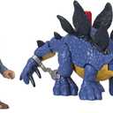 Fisher-Price Imaginext Jurassic World Dinosaur Toy Stegosaurus & Dr. Alan Grant Figure Set for Pretend Play Preschool Kids Ages 3+ Years