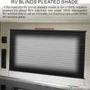 Dulepax RV Blinds - Pleated Shades, 32" W x 24" L Black RV Window Shades for Camper, Travel Trailers, Motorhome's Window