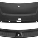 LUCKEASY 2PCS Trunk Tailgate Mat & Rear Bumper Guard for Tesla Model Y Juniper 2025 2026 Rear Door Back Protective Liner & Trunk Bumper Guard Sill Cover Cargo Protector Mat TPE Black