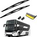 2Pcs 32" Heavy Duty Windshield Saddle Mount Wiper Blade Replacement for Motorhome Recreational Vehicle RV and Bus with 1 Pcs Car wash towel 16.5 mm