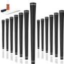 Karma Revolution 360 Golf Grips & Grip Kits, No Alignment Necessary, Easy Installation, Perfect for Adjustable Golf Clubs, Choose Single, 9, 13, 25 Packs or Golf Club Grip Kit (Jumbo (+1/16"), Black)