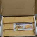 Spice Rack Kitchen Cabinet Organizer- 3 Tier Bamboo Expandable Display Shelf Yellow