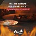 CrustMaster Pizza Peel Set - 12x14" Rectangular Peel, 9" Round Turning Peel, Brass Brush, Ash Rake - Perfect Pizza Oven Accessories for Ovens & BBQ - Pizza Pan - Aluminum & Stainless Steel Tools