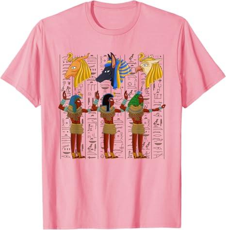 Tutankhamun Egyptian Gods Hieroglyphs Egypt T-Shirt, M